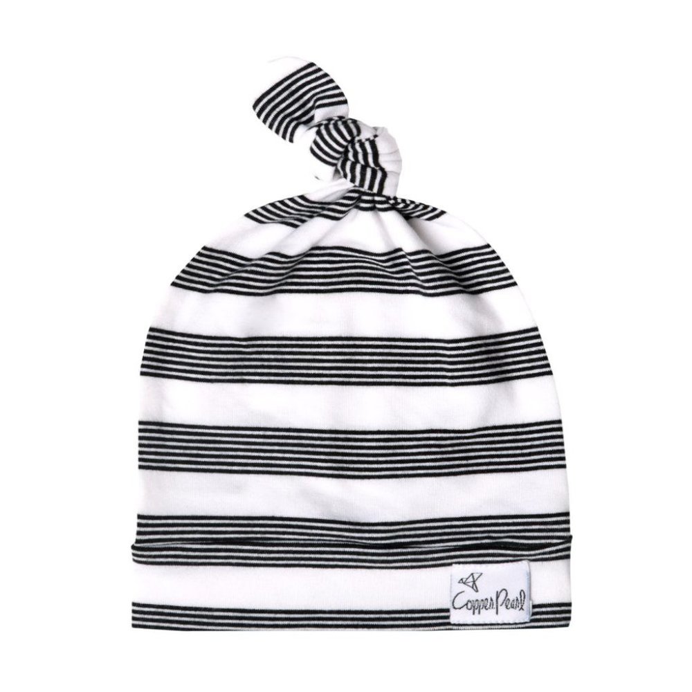NWT Copper Pearl Infant Top Knot Hat Beanie Striped